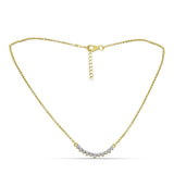 Colier din Argint 925 Placat cu Aur ( 5.26 grame ) cu Diamant Alb 0.08 Carate