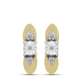 Cercei din Argint 925 Placat cu Aur ( 3.07 grame ) cu Diamant Alb 0.05 Carate