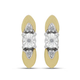 Cercei din Argint 925 Placat cu Aur ( 3.07 grame ) cu Diamant Alb 0.05 Carate