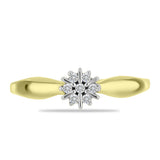 Inel din Argint 925 Placat cu Aur ( 2.14 grame ) cu Diamant Alb 0.09 Carate