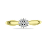 Inel din Argint 925 Placat cu Aur ( 2.14 grame ) cu Diamant Alb 0.09 Carate