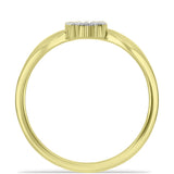 Inel din Argint 925 Placat cu Aur ( 2.14 grame ) cu Diamant Alb 0.09 Carate