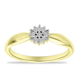 Inel din Argint 925 Placat cu Aur ( 2.14 grame ) cu Diamant Alb 0.09 Carate
