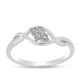 Inel din Argint 925 ( 1.8 grame ) cu Diamant Alb 0.12 Carate