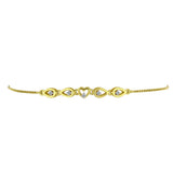 Brățară din Argint 925 Placat cu Aur ( 3.38 grame ) cu Diamant Alb 0.06 Carate