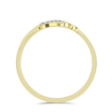 Inel din Argint 925 Placat cu Aur ( 1.33 grame ) cu Diamant Alb 0.04 Carate