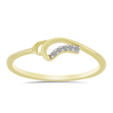Inel din Argint 925 Placat cu Aur ( 1.33 grame ) cu Diamant Alb 0.04 Carate