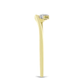 Inel din Argint 925 Placat cu Aur ( 1.33 grame ) cu Diamant Alb 0.04 Carate