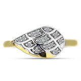Inel din Argint 925 Placat cu Aur ( 2.39 grame ) cu Diamant Alb 0.1 Carate