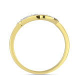 Inel din Argint 925 Placat cu Aur ( 2.39 grame ) cu Diamant Alb 0.1 Carate