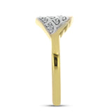 Inel din Argint 925 Placat cu Aur ( 2.39 grame ) cu Diamant Alb 0.1 Carate