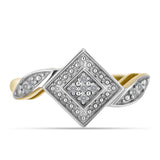 Inel din Argint 925 Placat cu Aur ( 2.59 grame ) cu Diamant Alb 0.05 Carate