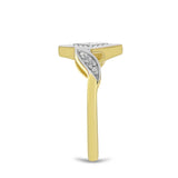 Inel din Argint 925 Placat cu Aur ( 2.59 grame ) cu Diamant Alb 0.05 Carate