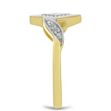 Inel din Argint 925 Placat cu Aur ( 2.59 grame ) cu Diamant Alb 0.05 Carate