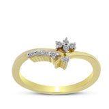 Inel din Argint 925 Placat cu Aur ( 1.85 grame ) cu Diamant Alb 0.07 Carate