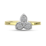 Inel din Argint 925 Placat cu Aur ( 2.05 grame ) cu Diamant Alb 0.08 Carate