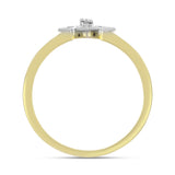 Inel din Argint 925 Placat cu Aur ( 2.05 grame ) cu Diamant Alb 0.08 Carate