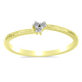 Inel din Argint 925 Placat cu Aur ( 1.51 grame ) cu Diamant Alb 0.05 Carate