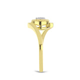 Inel din Argint 925 Placat cu Aur ( 2.77 grame ) cu Diamant Alb 0.06 Carate
