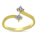 Inel din Argint 925 Placat cu Aur ( 2.42 grame ) cu Diamant Alb 0.11 Carate