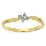 Inel din Argint 925 Placat cu Aur ( 1.88 grame ) cu Diamant Alb 0.09 Carate