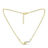 Colier din Argint 925 Placat cu Aur ( 5.41 grame ) cu Diamant Alb 0.1 Carate