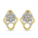 Cercei din Argint 925 Placat cu Aur ( 1.91 grame ) cu Diamant Alb 0.17 Carate