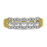 Inel din Argint 925 Placat cu Aur ( 2.72 grame ) cu Diamant Alb 0.08 Carate