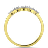 Inel din Argint 925 Placat cu Aur ( 2.72 grame ) cu Diamant Alb 0.08 Carate