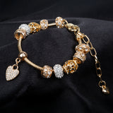 Brățară din Aliaj Placat cu Aur ( 28 grame ) cu Cristal Alb Emporia®