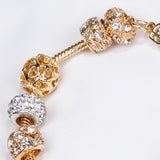 Brățară din Aliaj Placat cu Aur ( 28 grame ) cu Cristal Alb Emporia®