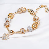 Brățară din Aliaj Placat cu Aur ( 28 grame ) cu Cristal Alb Emporia®