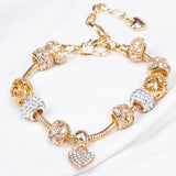 Brățară din Aliaj Placat cu Aur ( 28 grame ) cu Cristal Alb Emporia®