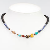 Colier din Pepită ( 25.87 grame ) cu Lapis Lazuli și Ochi de Tigru