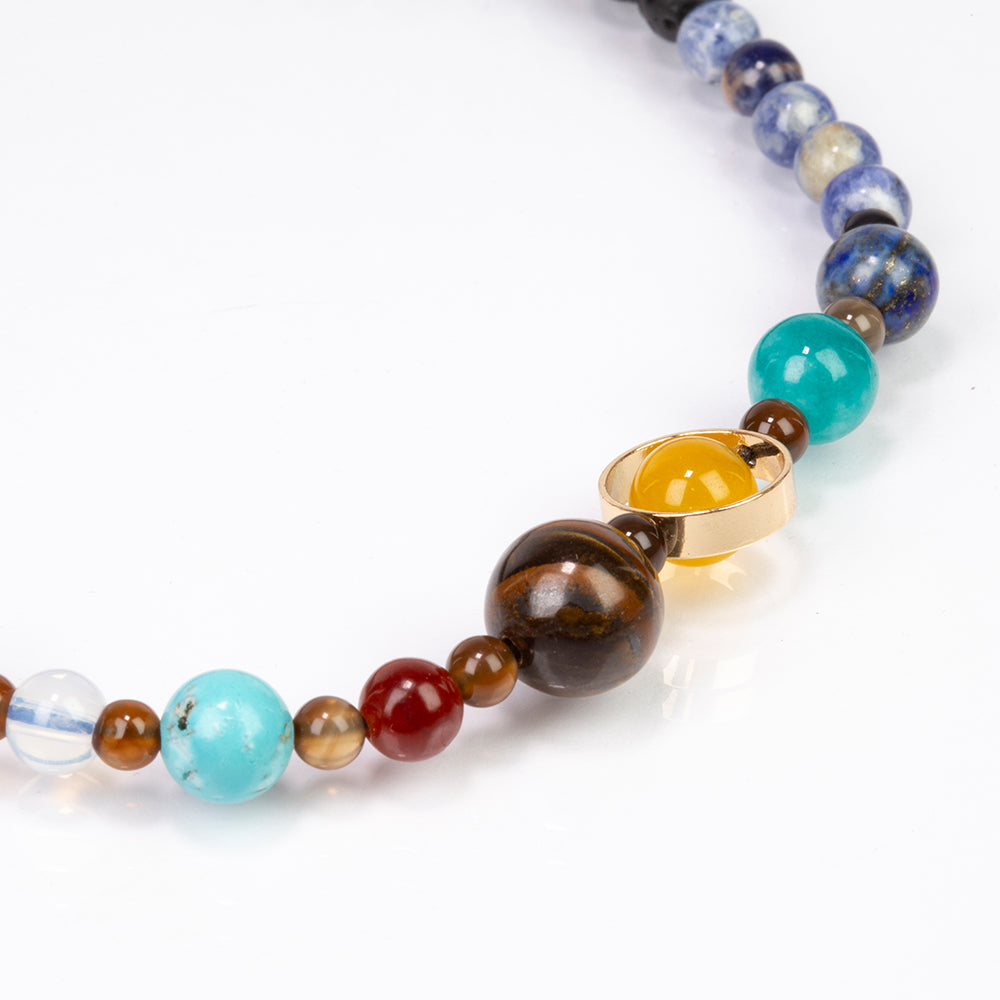 Colier din Pepită ( 25.87 grame ) cu Lapis Lazuli și Ochi de Tigru