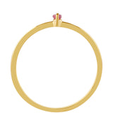 Inel din Argint 925 Placat cu Aur ( 1.16 grame ) cu Rubin Thailandez 0.12 Carate