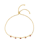 Brățară din Argint 925 Placat cu Aur ( 2.7 grame ) cu Rubin Thailandez și Topaz Alb 1.18 Carate