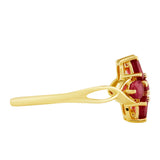 Inel din Argint 925 Placat cu Aur ( 1.46 grame ) cu Rubin Thailandez 1.81 Carate