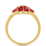 Inel din Argint 925 Placat cu Aur ( 1.46 grame ) cu Rubin Thailandez 1.81 Carate