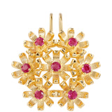 Pandantiv din Argint 925 Placat cu Aur ( 6.08 grame ) cu Rubin Thailandez 1.1 Carate