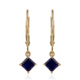 Cercei din Aur de 9K ( 1 grame ) cu Safir Thailandez 1.03 Carate