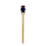 Inel din Aur de 9K ( 1.22 grame ) cu Safir Thailandez și Topaz Alb 0.8 Carate
