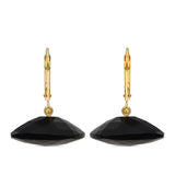 Cercei din Argint 925 Placat cu Aur ( 0.55 grame ) cu Onix Negru 40.81 Carate