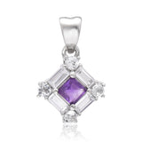Pandantiv din Argint 925 ( 2.21 grame ) cu Ametist Marocan și Topaz Alb 0.95 Carate