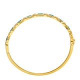 Brățară din Argint 925 Placat cu Aur ( 8.68 grame ) cu Smarald Brazilian și Topaz Alb 1.6 Carate
