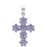Cruce Pandantiv din Argint 925 ( 2.54 grame ) cu Tanzanit AAA 1.77 Carate