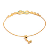 Brățară din Argint 925 Placat cu Aur ( 3.09 grame ) cu Smarald Brazilian și Topaz Alb 0.5 Carate