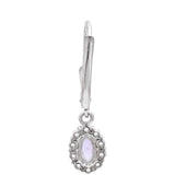 Cercei din Argint 925 ( 1.63 grame ) cu Tanzanit AAA și Topaz Alb 0.83 Carate