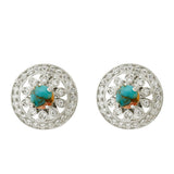 Cercei din Argint 925 ( 4 grame ) cu Turcoaz Oyster 1.74 Carate