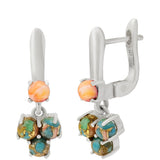 Cercei din Argint 925 ( 4.28 grame ) cu Turcoaz Oyster 2.58 Carate